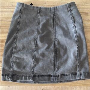 Free People Gray Denim Mini Skirt size 0